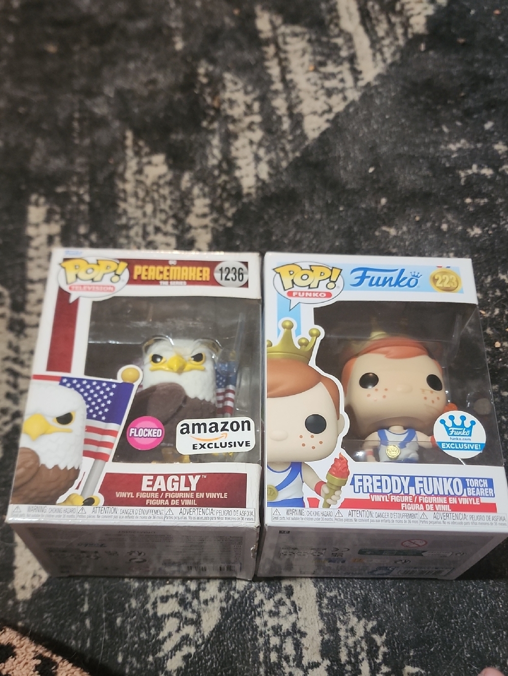 Funko Pop DC Peacemaker And Freddy Funko Olympics Torch Bearer